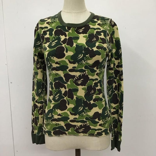 アベイシングエイプ A BATHING APE カットソー 長袖 長袖カットソー クルーネックカットソー ロングスリーブカットソー プリントTシャツ XXS プリント マルチカラー / マルチカラー /  レディース USED 古着 中古 10117496