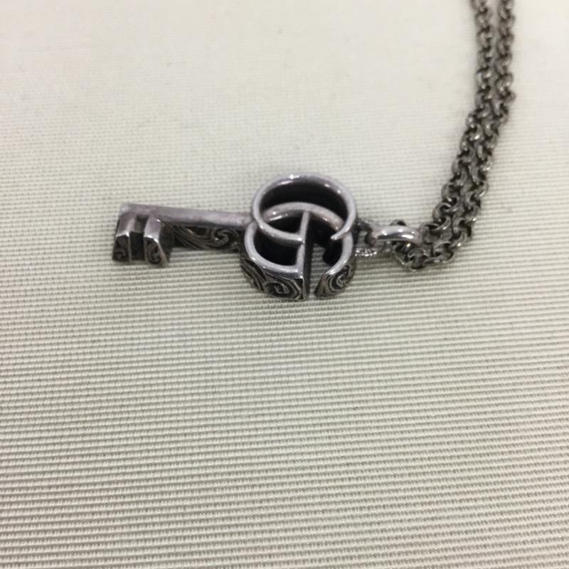 グッチ GUCCI アクセサリー ネックレス、ペンダント ダブルG キーペンダント 無地 銀 / シルバー /  メンズ USED 古着 中古 10150014