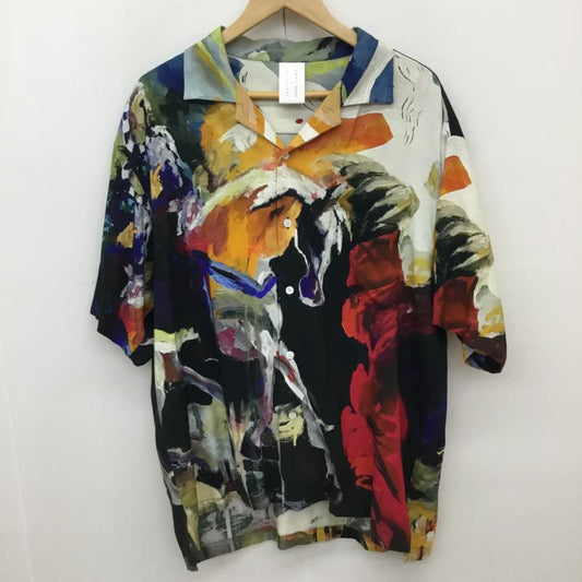 フリークスストア FREAK S STORE シャツ、ブラウス 半袖 FREAK S STORE × AUTO MOAI 半袖シャツ 193-1401 L 総柄 黒 / ブラック / X マルチカラー / マルチカラー /  メンズ USED 古着 中古 10135901