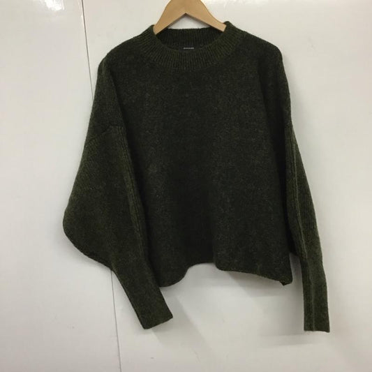 ジーナシス JEANASIS ニット、セーター 長袖 JS063613CF FREE 無地 緑 / グリーン /  レディース USED 古着 中古 10130406