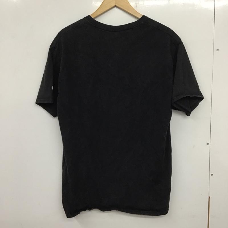 チャンピオン Champion Tシャツ 半袖 半袖カットソー プリントTシャツ クルーネックカットソー プリント 黒 / ブラック /  メンズ USED 古着 中古 10140651