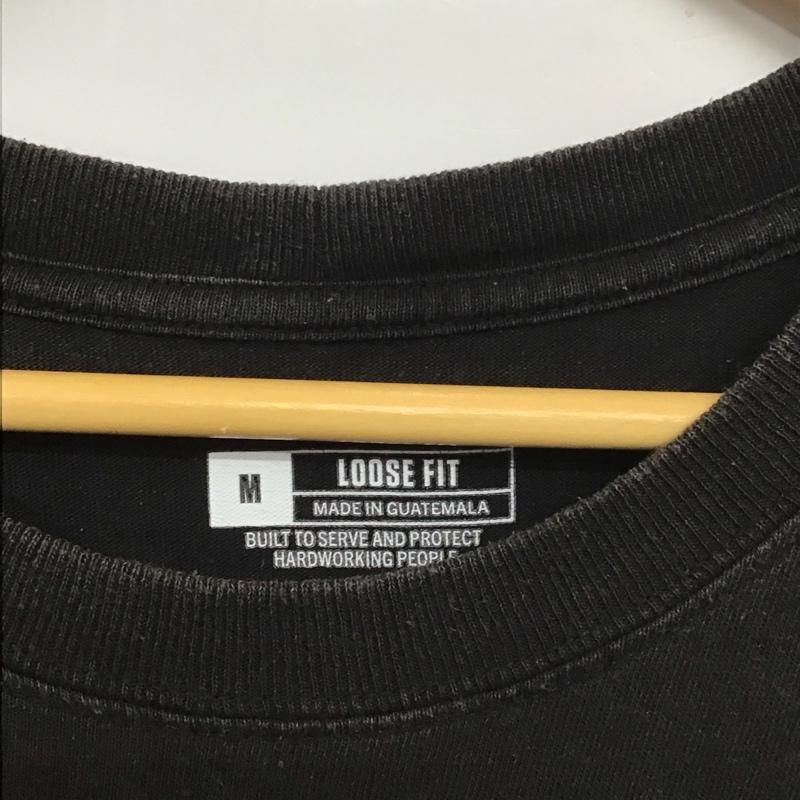 カーハート Carhartt Tシャツ 半袖 105710 BLK LOOSE FIT バックプリント クルーネック M ロゴ、文字 黒 / ブラック /  メンズ USED 古着 中古 10140246