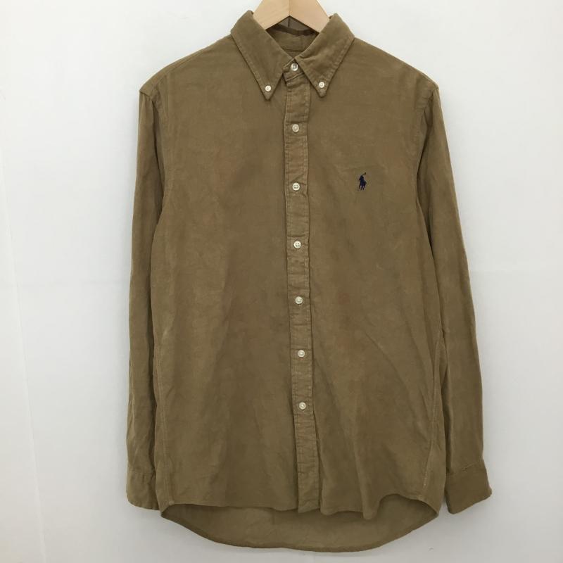 ポロラルフローレン POLO RALPH LAUREN シャツ、ブラウス 長袖 コーデュロイシャツ S ロゴ、文字 茶 / ブラウン /  メンズ USED 古着 中古 10136215