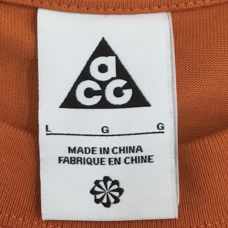 ナイキ NIKE Tシャツ 長袖 L ロゴ、文字 橙 / オレンジ /  メンズ USED 古着 中古 10110708