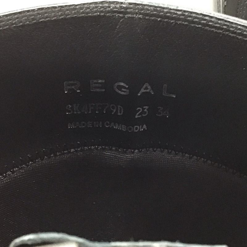 リーガル REGAL ブーツ ロングブーツ SK4FF79D サイドファスナー 34 箱有 無地 黒 / ブラック /  レディース USED 古着 中古 10121053