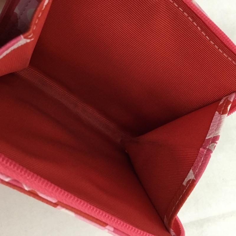 アベイシングエイプ A BATHING APE 財布 二つ折り ABC CAMO MINI WALLET ロゴ カモフラージュ柄・迷彩 桃 / ピンク / X 赤 / レッド /  メンズ USED 古着 中古 10149236