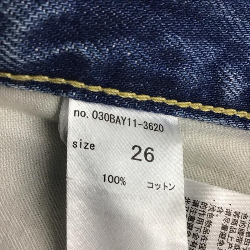 スライ SLY パンツ デニム、ジーンズ 030BAY11-3620 AARON JW STRAIGHT-B 26 無地 青 / ブルー /  レディース USED 古着 中古 10120148