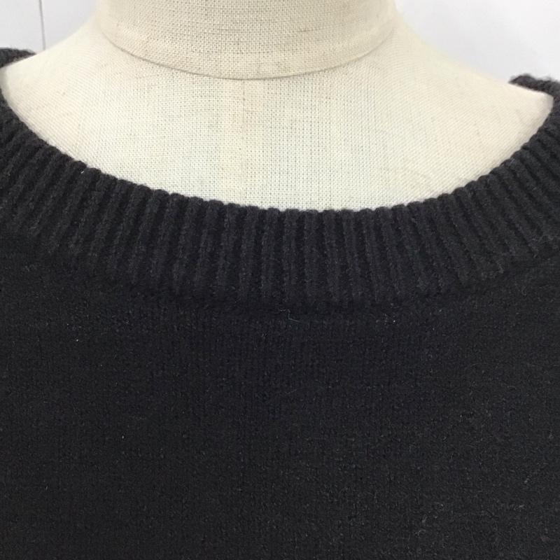 ザラ ZARA ニット、セーター 長袖 9667 125 105 クルーネック M ボーダー柄 黒 / ブラック / X 白 / ホワイト /  レディース USED 古着 中古 10121878