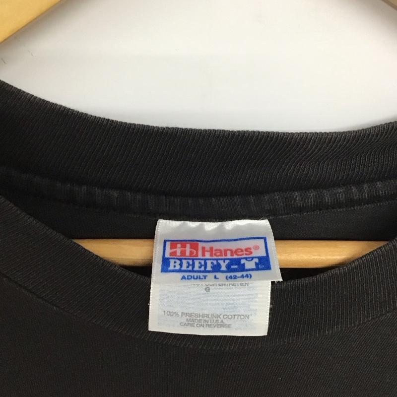 ヘインズ HANES Tシャツ 半袖 半袖カットソー プリントTシャツ 80s 1986年コピーライト blacbird スペースシャトル L プリント ダークグレー / ダークグレー /  メンズ USED 古着 中古 10149116