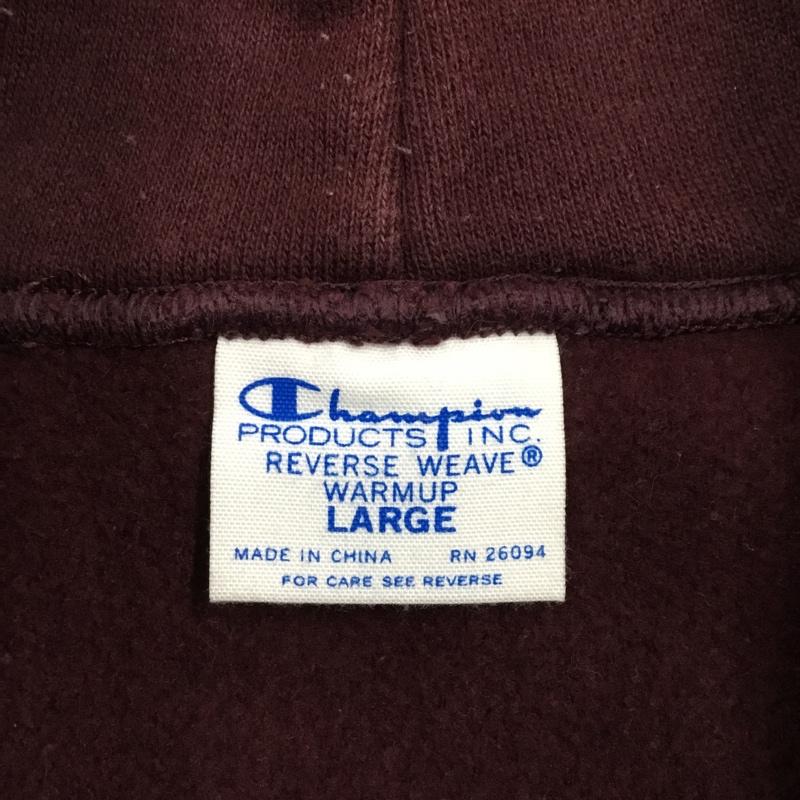 チャンピオン Champion パーカー 長袖 フーディ L 無地 えんじ / ワインレッド /  メンズ USED 古着 中古 10108898