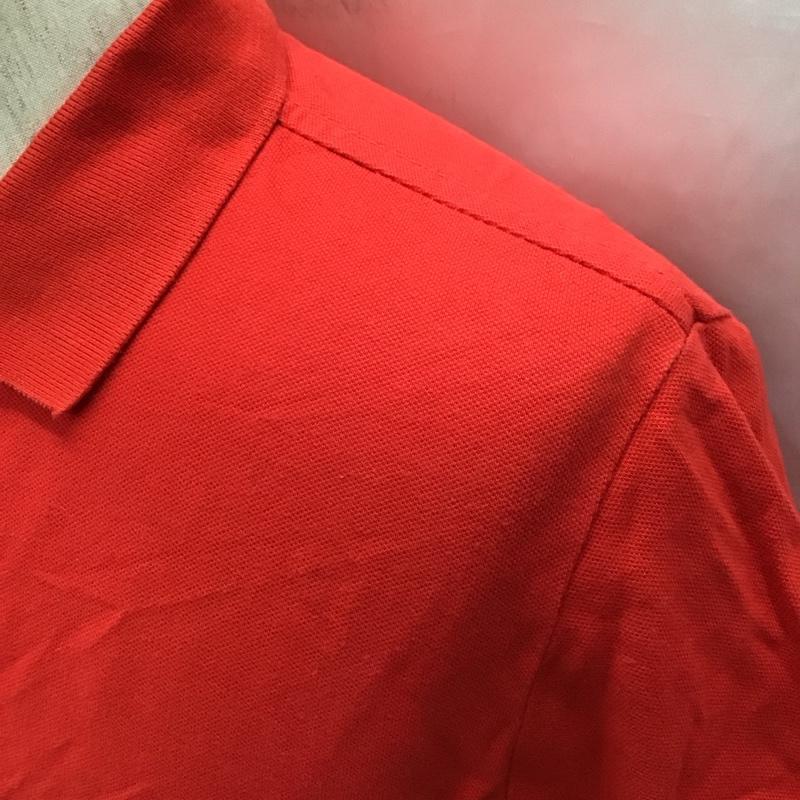 アメリカンイーグル AMERICANEAGLE ポロシャツ 半袖 半袖ポロシャツ カラーシャツ 半袖カットソー M ロゴ、文字 赤 / レッド /  メンズ USED 古着 中古 10116264