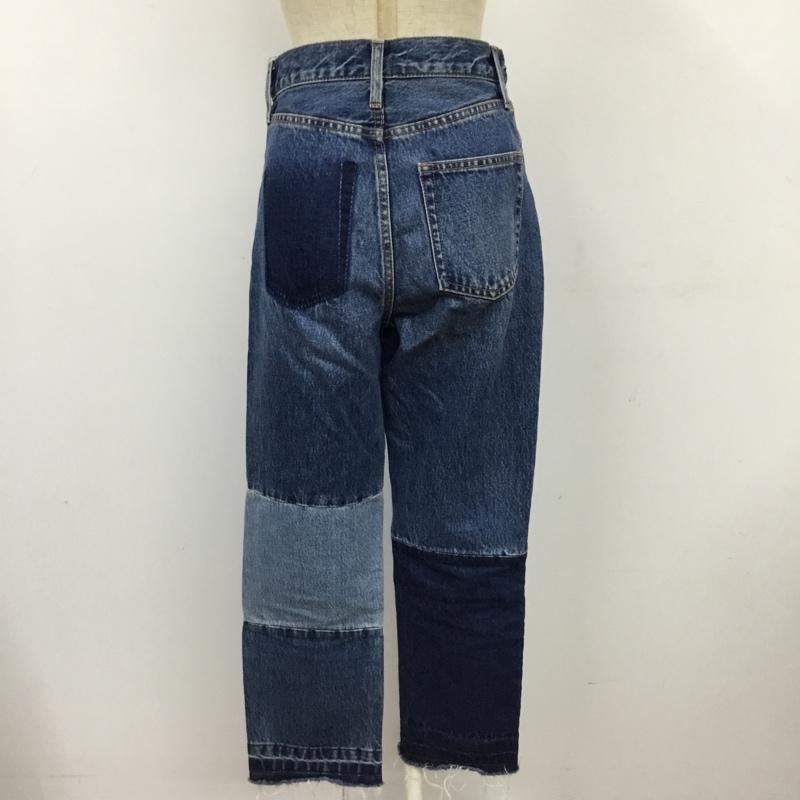アズールバイマウジー AZUL BY MOUSSY パンツ デニム、ジーンズ 250CAH11-308G パッチワークデニムストレート デニムパンツ スリムパンツ S 無地 インディゴ / インディゴ /  レディース USED 古着 中古 10110102