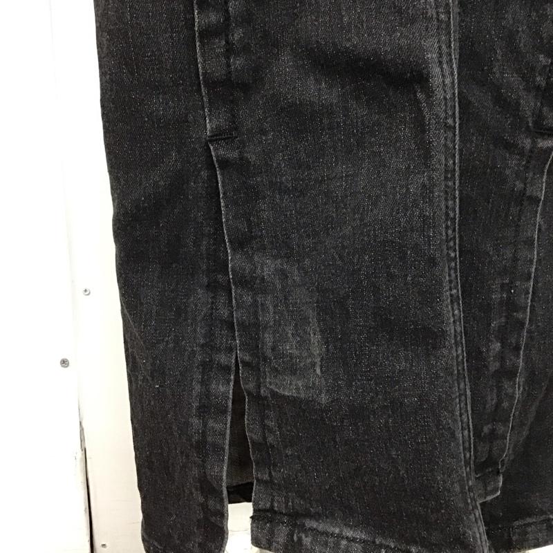 エモダ EMODA パンツ デニム、ジーンズ 042112471101-01 タックラインハイウエストジーンズ スリムパンツ S 無地 黒 / ブラック /  レディース USED 古着 中古 10122409