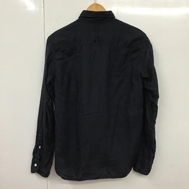 クオドロ quadro シャツ、ブラウス 長袖 1 無地 黒 / ブラック /  メンズ USED 古着 中古 10131940