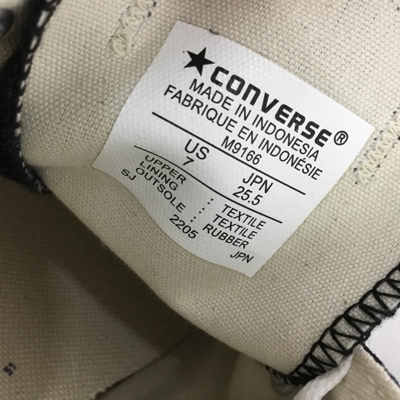 コンバース CONVERSE スニーカー スニーカー M9166 ALL STAR OX ローカット 25.5cm 箱有 25.5cm ロゴ、文字 黒 / ブラック /  メンズ USED 古着 中古 10148853