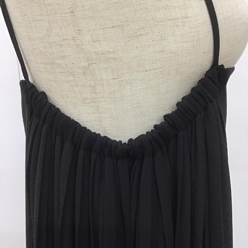 ザラ ZARA ワンピース ロングスカート L 無地 黒 / ブラック /  レディース USED 古着 中古 10107582
