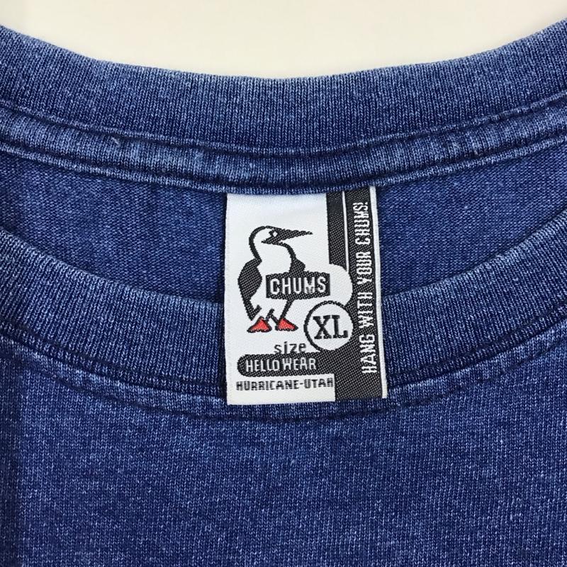 チャムス CHUMS Tシャツ 半袖 半袖カットソー プリントTシャツ クルーネックカットソー XL プリント 青 / ブルー /  メンズ USED 古着 中古 10117517
