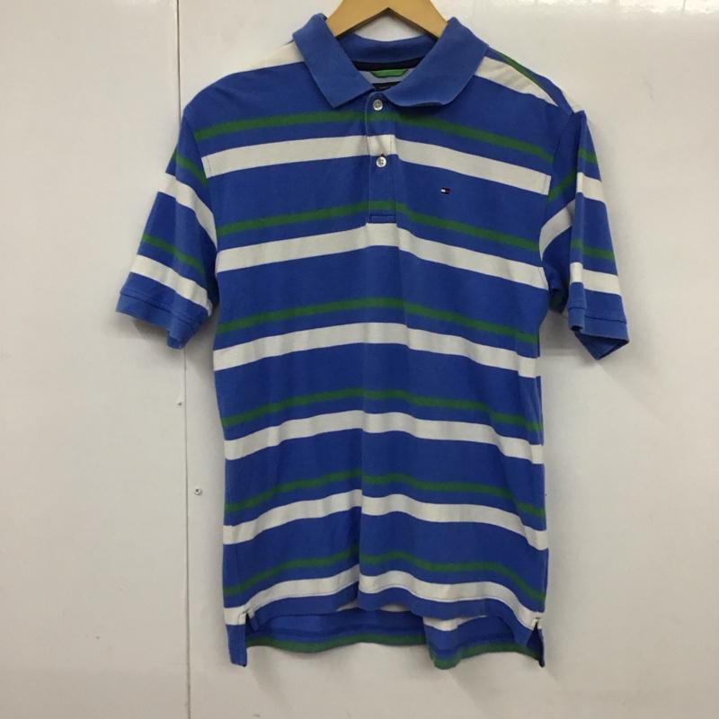 トミーヒルフィガー TOMMY HILFIGER ポロシャツ 半袖 半袖ポロシャツ 半袖カットソー カラーシャツ L ボーダー柄 マルチカラー / マルチカラー /  メンズ USED 古着 中古 10130145