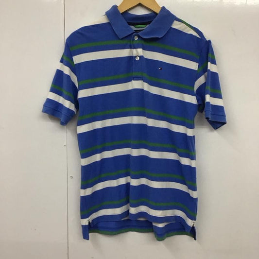 トミーヒルフィガー TOMMY HILFIGER ポロシャツ 半袖 半袖ポロシャツ 半袖カットソー カラーシャツ L ボーダー柄 マルチカラー / マルチカラー /  メンズ USED 古着 中古 10130145
