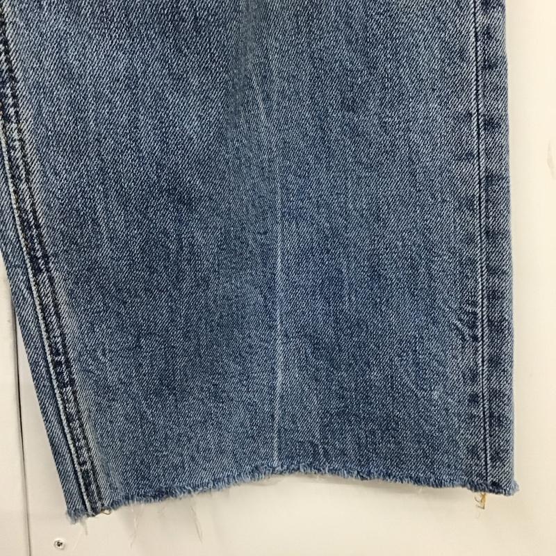 ザラウーマン ZARA WOMAN パンツ デニム、ジーンズ デニムパンツ ストレートパンツ ワイドパンツ カジュアルパンツ 36 無地 インディゴ / インディゴ /  レディース USED 古着 中古 10117994