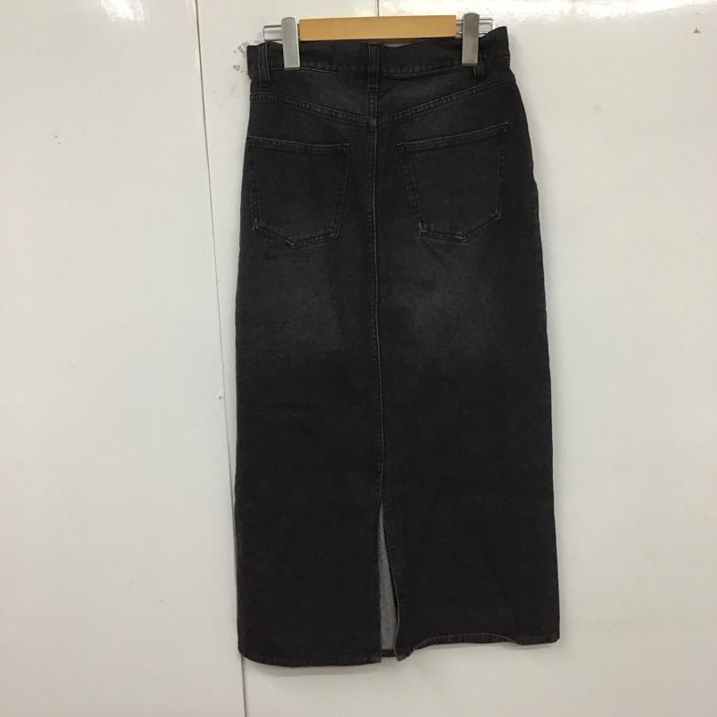 アーバンリサーチ URBAN RESEARCH スカート ロングスカート WH94-25M007 バックスリットデニムスカート S 無地 黒 / ブラック /  レディース USED 古着 中古 10129193