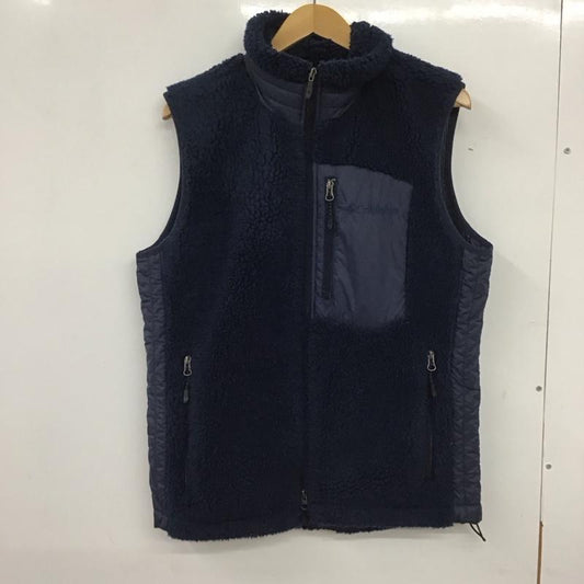 コロンビア Columbia ベスト ベスト 218 pm1424 ARCHERRIDGEVEST フリースベスト ジップアップベスト L ロゴ、文字 紺 / ネイビー /  メンズ USED 古着 中古 10139763