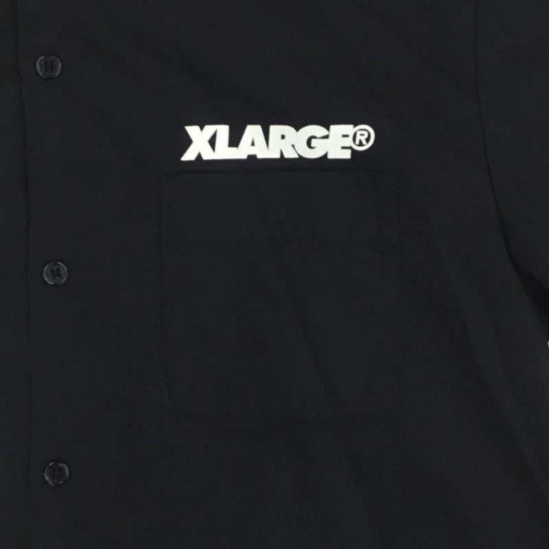 エクストララージ XLARGE シャツ、ブラウス 半袖 M ロゴ、文字 黒 / ブラック /  メンズ USED 古着 中古 10110707