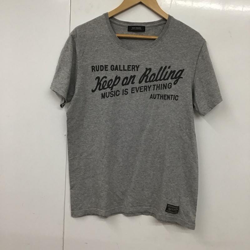 ルードギャラリー RUDE GALLERY Tシャツ 半袖 半袖カットソー プリントTシャツ クルーネックカットソー 3 プリント 灰 / グレー /  メンズ USED 古着 中古 10131232