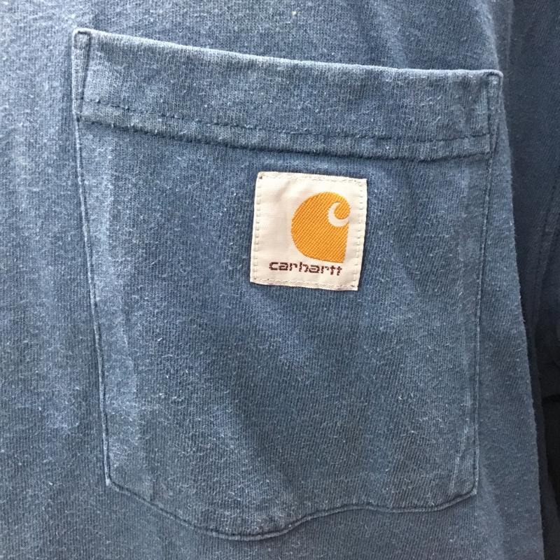 カーハート Carhartt Tシャツ 半袖 ポケットT XXL 無地 X ロゴ、文字 青 / ブルー /  メンズ USED 古着 中古 10113447