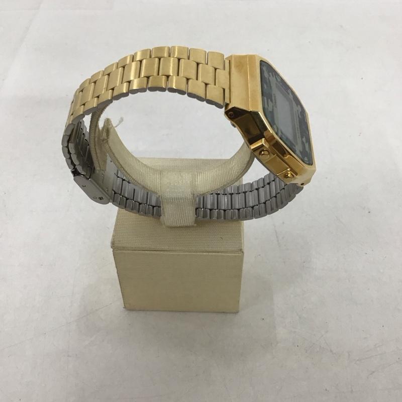 カシオ CASIO 腕時計 デジタル A168WE 迷彩 箱有 ロゴ、文字 金 / ゴールド /  メンズ USED 古着 中古 10134442