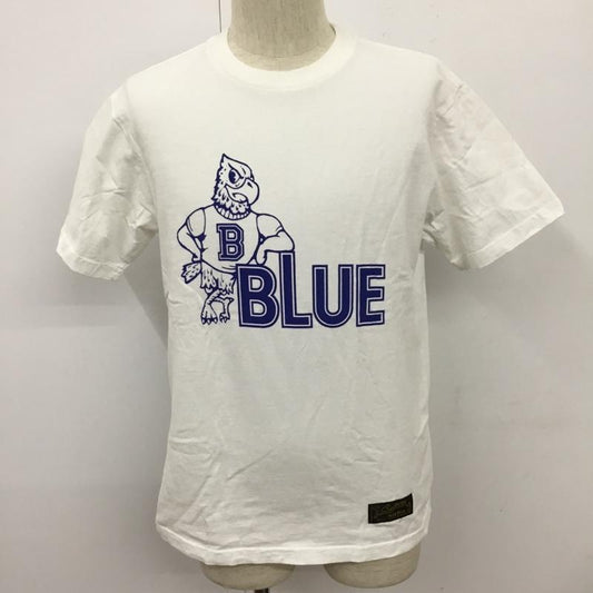 ブルーブルー BLUE BLUE Tシャツ 半袖 半袖カットソー プリントTシャツ クルーネックカットソー S プリント 白 / ホワイト /  メンズ USED 古着 中古 10110048