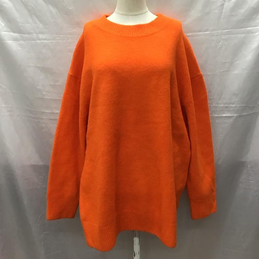 ザラ ZARA ニット、セーター 長袖 5536 135 615 オーバーサイズ M 無地 橙 / オレンジ /  レディース USED 古着 中古 10118407