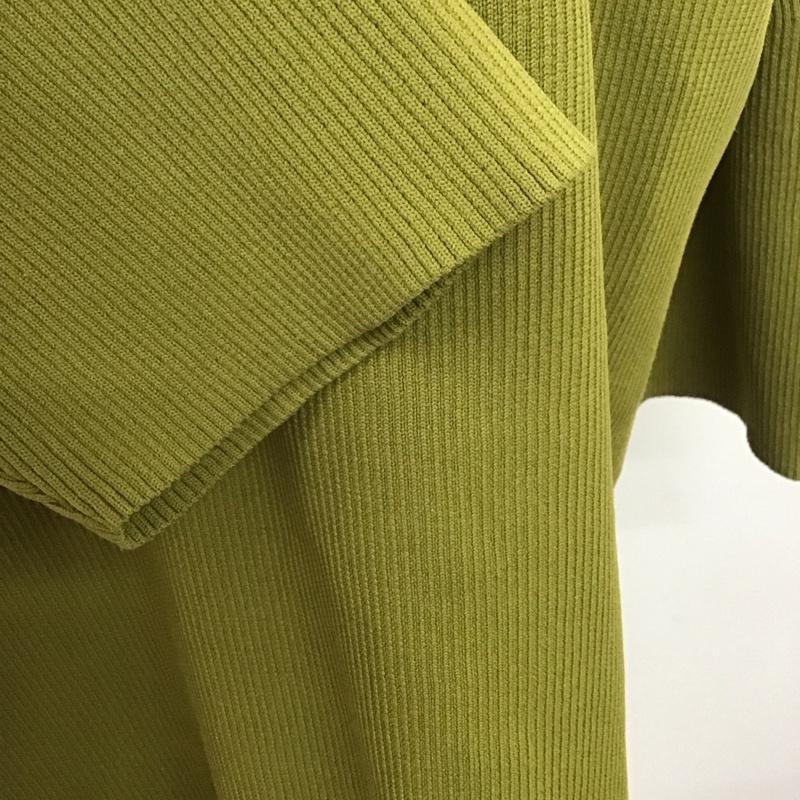 エムアンダーバー M_ ワンピース ロングスカート 010EA370-5520 RIB KNIT DRESS エムアンダーバー リブ 2 無地 緑 / グリーン /  レディース USED 古着 中古 10108233