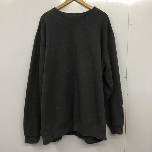 カーハート Carhartt トレーナー 長袖 長袖トレーナー スウェット クルーネック プルオーバー XL ロゴ、文字 灰 / グレー /  メンズ USED 古着 中古 10138200