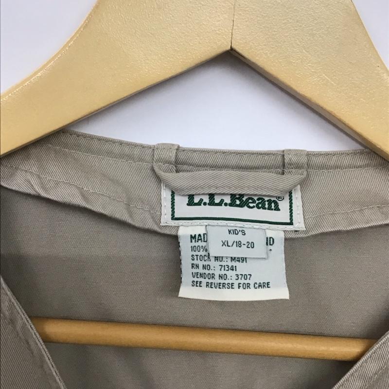 エルエルビーン L.L.Bean ベスト ベスト ジップアップベスト ノースリーブカットソー アウトドア XL ロゴ、文字 ベージュ / ベージュ /  メンズ USED 古着 中古 10136244