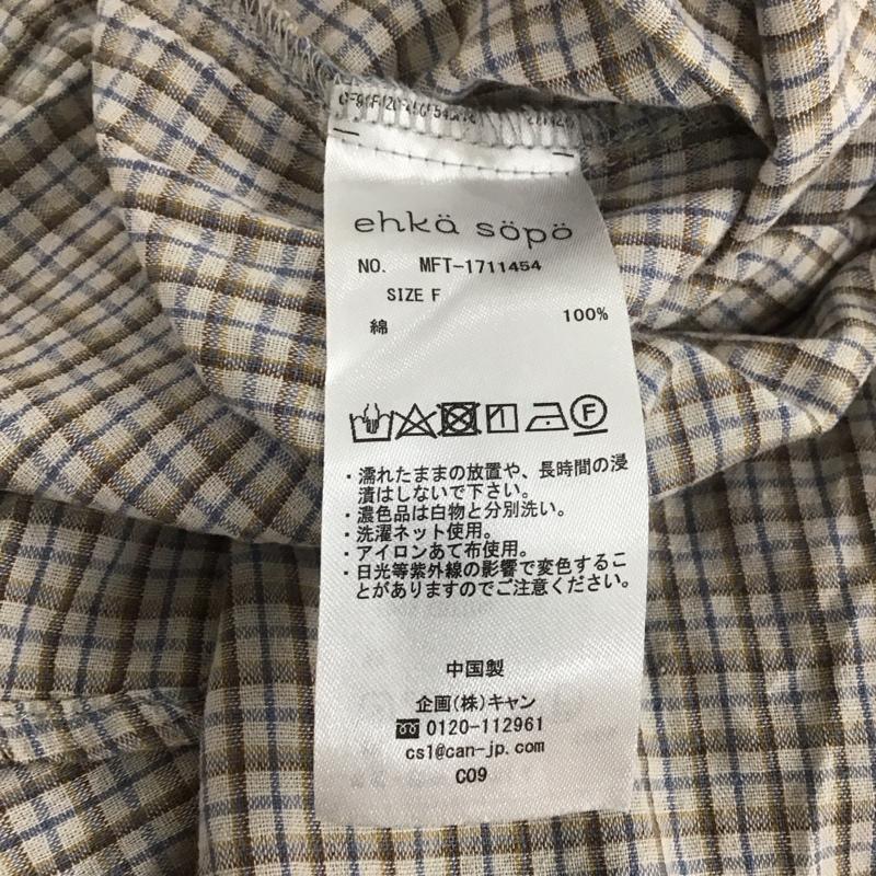 エヘカソポ ehka sopo シャツ、ブラウス 長袖 FREE チェック マルチカラー / マルチカラー /  レディース USED 古着 中古 10133332