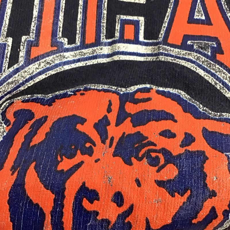 チャンピオン Champion Tシャツ 半袖 半袖カットソー プリントTシャツ クルーネックカットソー ヴィンテージ古着 80s M ロゴ、文字 紺 / ネイビー /  メンズ USED 古着 中古 10136172