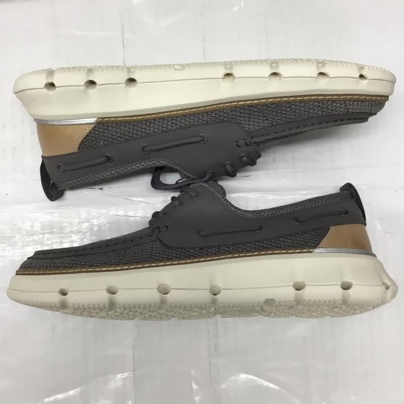 コールハーン COLE HAAN カジュアルシューズ カジュアルシューズ C35978 4ゼログランド レガッタ ボートシューズ 8.5Ｍ US：8.5 ロゴ、文字 灰 / グレー / X 茶 / ブラウン /  メンズ USED 古着 中古 10106256