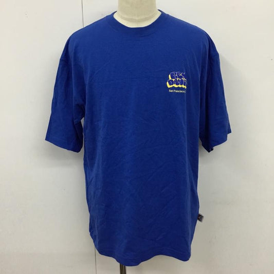 ベンデイビス BEN DAVIS Tシャツ 半袖 C-23580923 クルーネック バックプリント XL ロゴ、文字 青 / ブルー /  メンズ USED 古着 中古 10119847