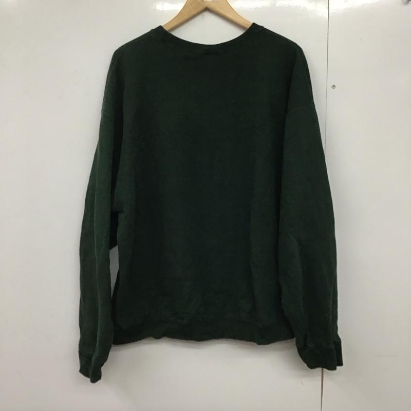 フルーツオブザルーム FRUIT OF THE LOOM トレーナー 長袖 長袖トレーナー スウェット クルーネック プルオーバー 古着 XL ロゴ、文字 緑 / グリーン /  メンズ USED 古着 中古 10140834