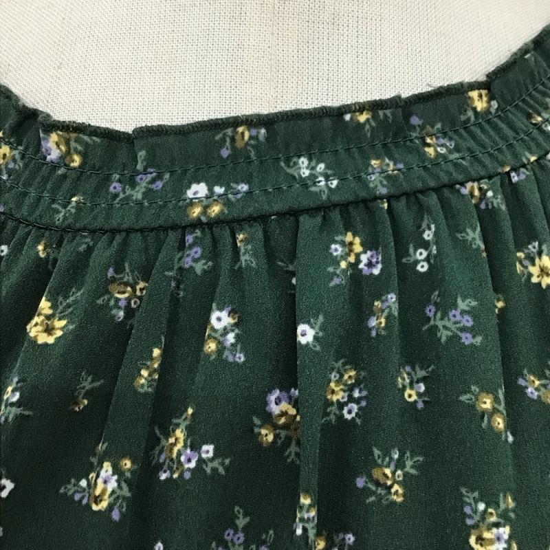 エヘカソポ ehka sopo ワンピース ロングスカート 1104875 長袖 シャーリング FREE 花柄 緑 / グリーン /  レディース USED 古着 中古 10109021