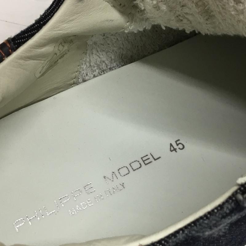 フィリップモデル PHILIPPE MODEL スニーカー スニーカー デニム 45 ワンポイント インディゴ / インディゴ /  メンズ USED 古着 中古 10119661