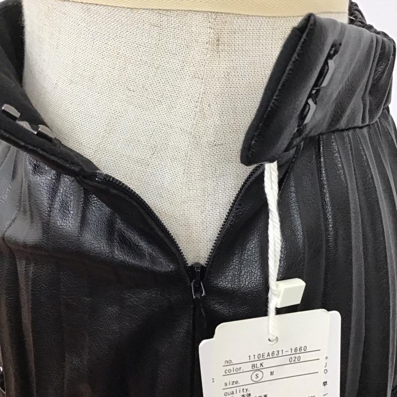 リエンダ rienda スカート ロングスカート 110EA631-1660 バイアスレースフェイクレザーJWプリーツSK ロングスカート フレアスカート S 無地 黒 / ブラック /  レディース USED 古着 中古 10115176