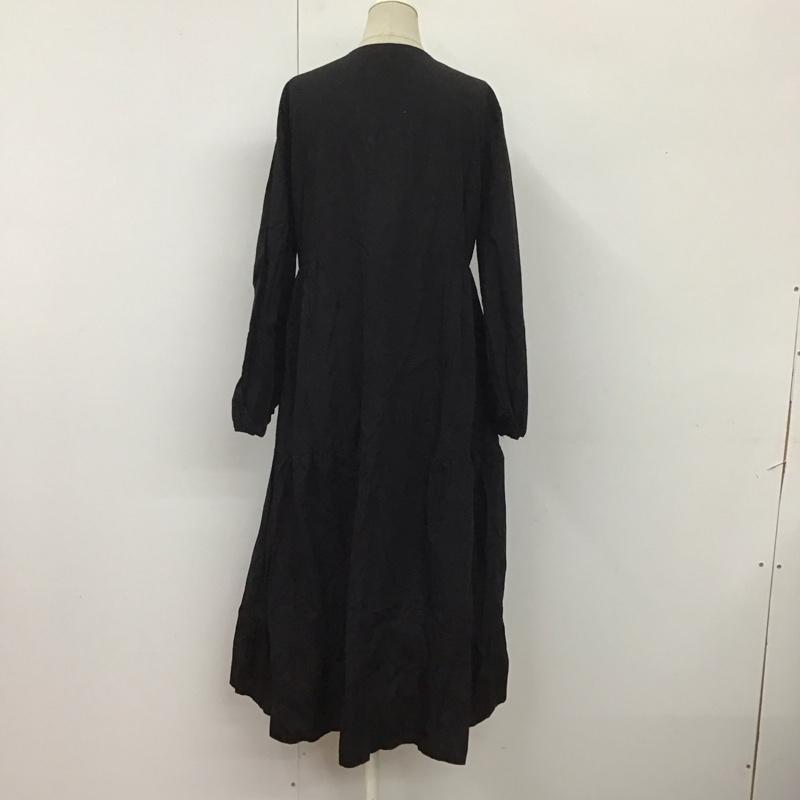 ザラ ZARA ワンピース ロングスカート 3198 045 800 Vネック XS 無地 黒 / ブラック /  レディース USED 古着 中古 10114240