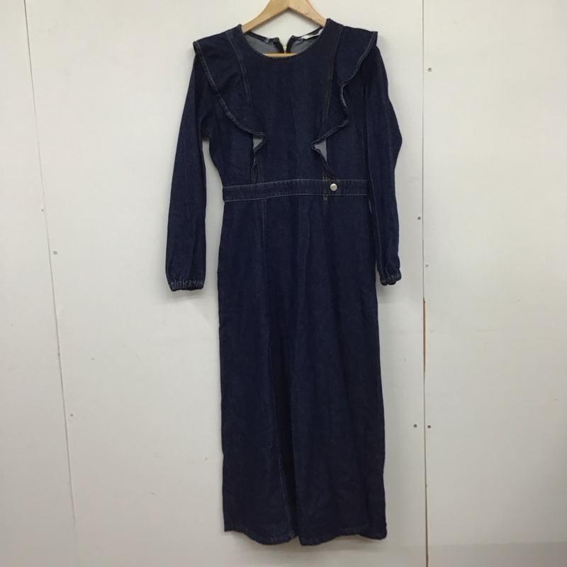 ザラ ZARA ワンピース ロングスカート デニム M 無地 インディゴ / インディゴ /  レディース USED 古着 中古 10150654