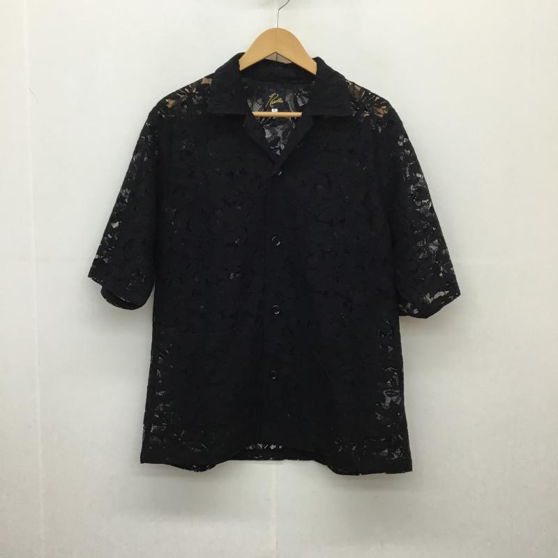 ニードルス Needles シャツ、ブラウス 半袖 Needles Cabana shirt MR252 M レース柄 黒 / ブラック /  メンズ USED 古着 中古 10127165