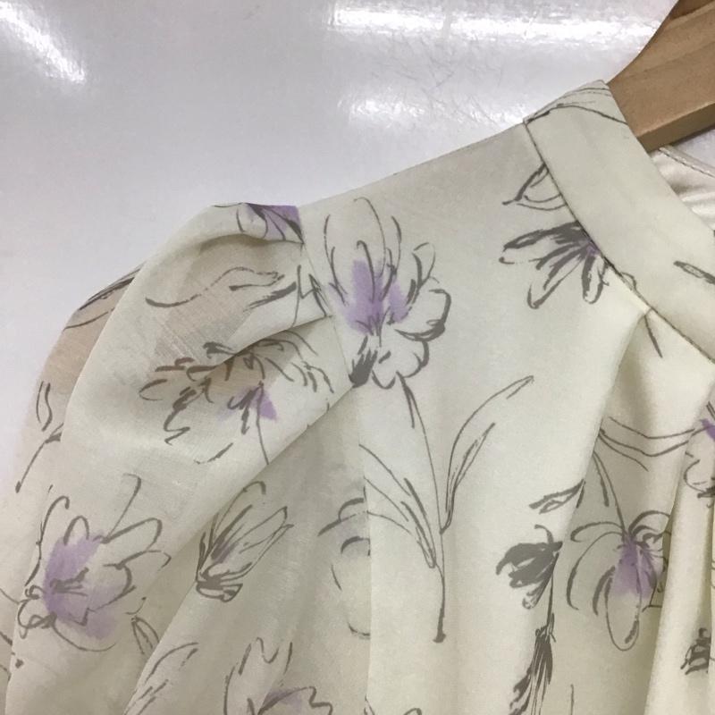 トランテアンソンドゥモード 31 Sons de mode ワンピース ロングスカート 072154 七分袖 36 花柄 アイボリー / アイボリー /  レディース USED 古着 中古 10143110