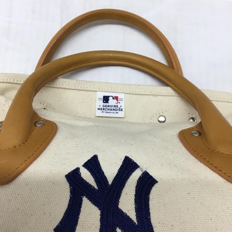 インフィールダーデザイン INFIELDER DESIGN トートバッグ トートバッグ MLB NYヤンキース キャンバス ロゴ、文字 アイボリー / アイボリー /  メンズ USED 古着 中古 10120563
