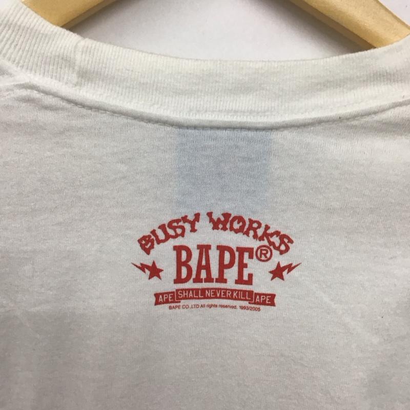 アベイシングエイプ A BATHING APE Tシャツ 半袖 L プリント 白 / ホワイト /  メンズ USED 古着 中古 10134908