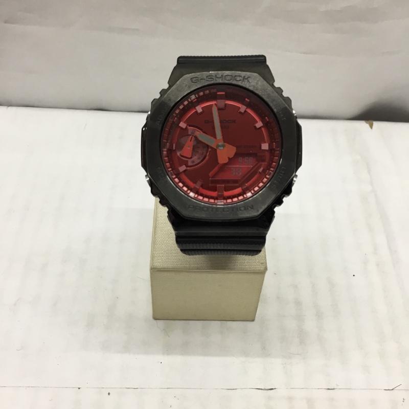 ジーショック G-SHOCK 腕時計 アナログ（クォーツ式） GM-2100B 八角形 箱有 ロゴ、文字 黒 / ブラック / X 赤 / レッド /  メンズ USED 古着 中古 10117009